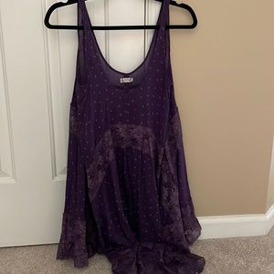 Free People Purple Lace Slip Dress Size Small